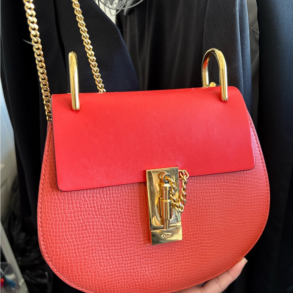SOLD Authentic Chloe Leather Mini Drew Bag